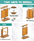 Heavy Duty Hidden Pivot Hinges For Secret Doors Premium Stainless Steel Corrosion Resistant 360 Degree Rotation visible in installation guide.