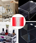 No Drill Needed Easy Peel And Stick Setup Smooth Swinging Clear Acrylic Hinges For Cabinet Repairs And Craft Projects Solid Grip All Day Long Real Good Deal on display with a cosmetic organizer.
