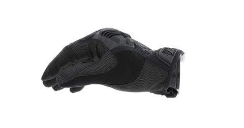 Side view of M-Pact 0.5mm High-Dexterity Covert Tactical Work Gloves With Touchscreen Capability in synthetic leather, all black, large.