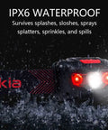 Ultra Bright LED Headlamp Beast With Five Lighting Modes White And Red LEDs For Running Cycling Fishing Hiking Camping And Repairing IPX6 Waterproof Headlamp Beams Up To 262 Feet Lightweight 2.6 Oz With Batteries Included in rain