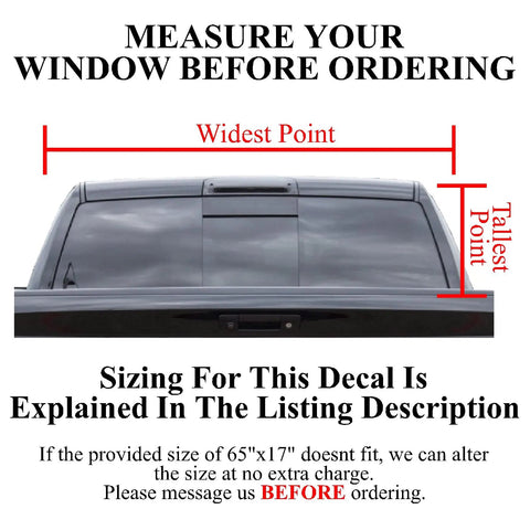 Truck back window measurement for Grim Reaper Back Window Graphics for Trucks See Through Vinyl Wrap Full Window Decal With Death Skull Design Universal Fit Weather Resistant and UV Protected for a Badass Roadside Look.