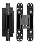 Six Inch 3D Adjustable Concealed Door Hinges Two Pack Boss Grade Heavy Duty Invisible Cabinet Hardware Top Tier Hella Smooth Operation Zero Drama Install shown from top and side angles.