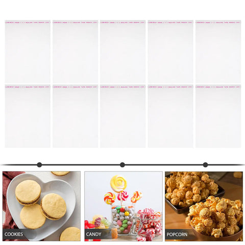 Clear Resealable Cookie Bags 10x15cm Self Sealing Snack Bags OPP Pouches Pack Of 100 displayed for bakery treats and snacks