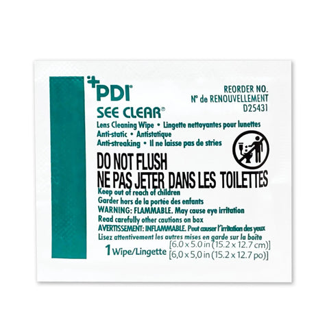 Grab A Case Of 120 Premium Lens Cleaning Wipes Designed To Scrub Off Smudges And Fingerprints Instantly While Antistatic Properties Lock Down Dust So Your Glasses Stay Crisp All Day - single wipe packaging front.