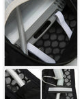 Interior view of Go To Hydration Vest for Runners and Hikers with Breathable Mesh, showing tube storage and mesh details.