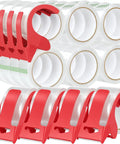 24 Pack Of Clear Packing Tape With 4 Dispensers Heavy Duty Moving And Shipping Tape Refills 2 Inch Wide By 60 Yards Each