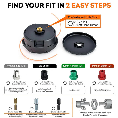 Speed Feed 400 Trimmer Head compatibility and hub size guide for Echo String Trimmers Beefs Up Your Yard Work.
