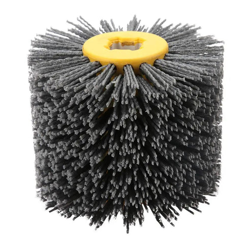 Wire Brush Wheel For Burnishing And Polishing, 240 Grit Brushing Tool With 19mm Center Hole And 120mm Diameter, Black Finish