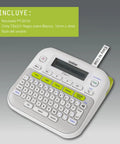 Top Shelf Monochrome Label Maker With No Brainer Setup And Dozen Smart Templates For Fast Home Office Organization prints clear labels using 12mm tape.
