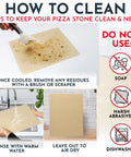 Game Changing Pizza Stone Set For Oven And Grill 15 By 12 Inches Three Piece Baking Stones cleaning instructions image.
