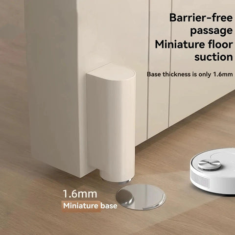 Two Pack Door Stoppers With No Drill Adhesive, Stainless Steel Magnetic Door Holders, visible on a wooden floor next to a cabinet