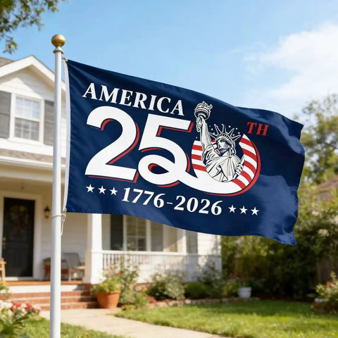 250th Anniversary American Flag 3x5 Ft For Independence Day Outdoor Decor, Double Sided 3 Ply USA Banner in yard