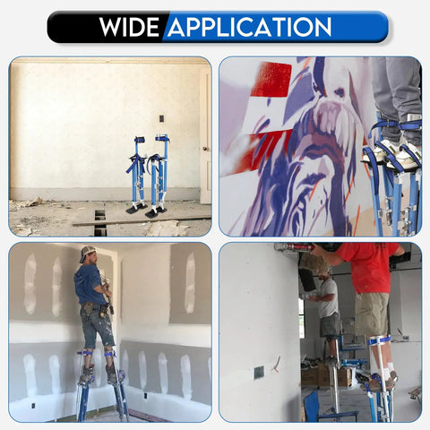 Adjustable Drywall Stilts 24 To 40 Inch Professional Grade Aluminum Painter Stilt for ceiling work and cosplay helpers
