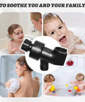 Heavy Duty Handheld Shower Head Holder Mount With Adjustable Arm And Brass Swivel Ball Joint, Premium ABS Bracket, Black Finish on shower arm