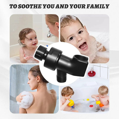 Heavy Duty Handheld Shower Head Holder Mount With Adjustable Arm And Brass Swivel Ball Joint, Premium ABS Bracket, Black Finish on shower arm