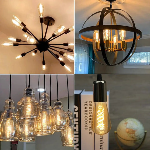 Six Pack G25 LED Globe Edison Bulbs Dimmable Filament Style E26 Base 6W Equal 60W Neutral White 4000K Glass Edison Look in lighting