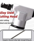 Beefy Pneumatic Sheet Metal Cutter Handheld Air Nibbler With Hardened Blade And Alloy Case featuring alloy steel cutting head