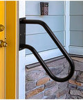 Stainless Steel Outdoor Stair Hand Rail 18.5 Foot Long U Shaped Wall Mounted Grab Bar 1.25 Inch Tube 304SS Heavy Duty Stair Railing