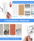 6 Pack Adhesive Curtain Rod Holders No Drilling Curtain Rod Brackets Renter Friendly Curtain Hangers with installation methods