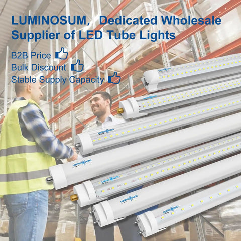 U Bend LED Tube Light 20W 40W Equivalent, 6000K Cool White, 2000 Lumens, displayed in warehouse environment