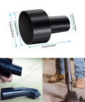 Vacuum Hose Adapter Two And A Half Inch To One And A Quarter Inch For Shop Vacuums Wet And Dry Black Converts Small Attachments