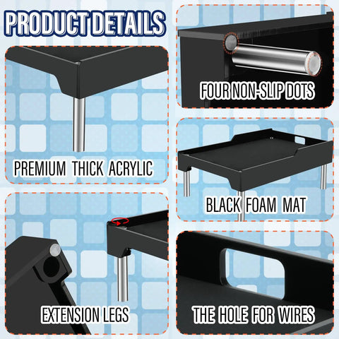 Hella Sturdy Raised Dog Feeder Stand And Elevated Cat Food Holder Built To Make Automatic Bowls Sit High Enough To Curb Choking with adjustable extension legs.