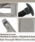 Close-up of heavy-duty auger teeth for rock drilling showing metal construction, part of an eight-piece set, 3.35x1.61 inches.