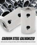 2 Pack 6mm To 6.35mm Bore Rigid Shaft Coupler With Set Screws 14mm Diameter 22mm Length Carbon Steel Galvanized Motor Connector
