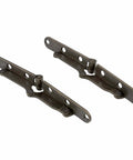 Drop Front Desk Hinge Set In Antique Brass Finish, 2 Pack For Slant Top Desks, 180 Degree Opening, Heavy Duty Steel Construction