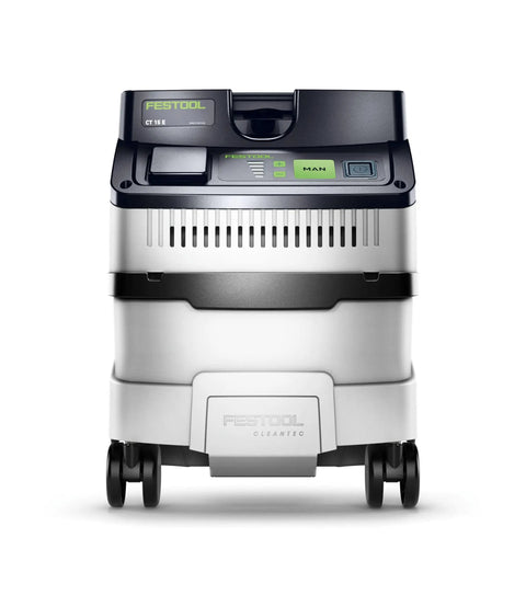 Front view of CT 15 Dust Extractor With HEPA Filtration, Auto Start, Pro Grade Heavy Duty Suction And AutoClean System, 15L Capacity