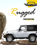 Nilight front bumper with winch plate for Jeep Wrangler JK/JKU, black, rugged off-road accessory.