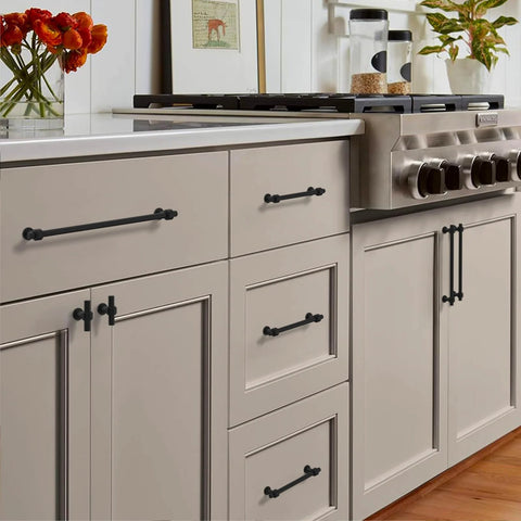 10 Pack 5 Inch Matte Black Cabinet Pulls For Kitchen Cabinets And Drawers Durable Aluminum And Zinc Alloy Hardware CK0081