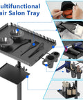 Hairstylist Rolling Cart For Salon Pros With Secure Storage Platform Hair Separator Stand And Color Tray With Dye Bowls And Tools