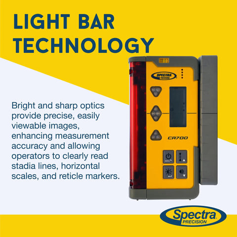 Leveling Laser Receiver Kit With C70 Rod Clamp And C71 Magnetic Mount For Small Grading And Excavation Gear Battery Powered Patented Reception Technology Includes 3 AA Batteries And User Guide, yellow receiver