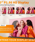 80 Inch Foldable Led Display Featuring Seamless Splicing P1.86 Pixel Pitch Digital Signage Totem with multi-screen splicing options.