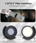Deep Sky Telescope Filter Drawer With Double Magnetic Filter Holder For 1.25 Inch And 2 Inch Filters Installation Guide