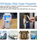 All In One RFID And NFC Card Copier And USB Reader, Supports 125KHz And 13.56MHz, 10 Frequency Access Writer Duplicator shown in use