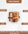 ProPress Copper Stop End Cap Fittings Pack of Ten One Half Inch Zero Lead Copper Caps with feature highlights