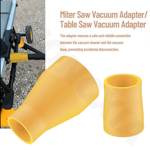 Miter Saw Vacuum Adapter Fits 2-1/2 Inch Outlet To 1-7/8 Inch Shop Vac Hose, 3/5 Inch Miter Saw Outlet To Dust Collection Hose