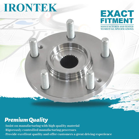 Front Wheel Hub And Bearing Set For Hyundai Santa Fe 2001 To 2006 And Tucson 2005 To 2009 And Kia Amanti 2004 To 2006 And Sportage 2005 To 2009 5 Lug Two Piece Without ABS Premium Quality Direct Fit For Your Ride close-up view