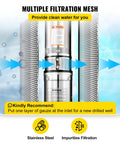 Half HP Submersible Well Pump With 164 Ft Head And 25.5 GPM Flow, Stainless steel mesh filter for impurities filtration.