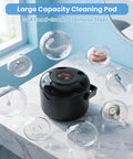 Top Tier 45kHz Ultrasonic Retainer Cleaner Machine For Dentures Night Guards And Mouthguards on a marble countertop.