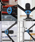 Super Handy Hand Rivet Nut Tool With Long Levers And Quick Swap Heads Plus A Full 110 Piece Kit Of Metric Rivets From M3 To M12 For Any Cool DIY Garage Upgrade Or Serious Auto Repair Job Today, black steel tool
