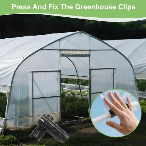 60Pcs 1 Inch Greenhouse Clips Clamps Set for PVC Pipe Greenhouse Film Sunshade Nets and Row Covers Durable ABS Plastic Garden Fasteners for Plants and Greenhouse Projects