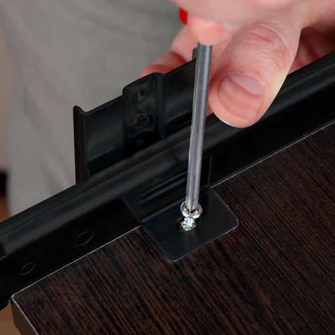 Installing Locking Drawer Slides Heavy Duty Full Extension Runners Side Mount Ball Bearing Rails on office desk