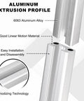 Two Piece Set 750mm Aluminum Extrusion Profile 1020 European Standard Anodized Linear Rail for 3D Printers and CNC Machines