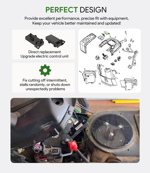 Diagram and components of Electronic Control Unit Module For Lawn And Garden Tractors And Equipment X300 X300R X304 X305R