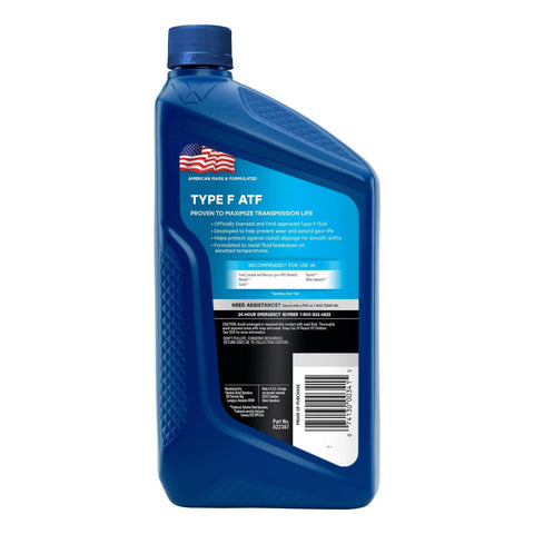 Type F Automatic Transmission Fluid For Older Cars 1980 And Earlier, Anti Wear Formula To Extend Transmission Life, Keep Seals Tight And Leaks At Bay, Good Lubrication For Your Ride, 1 Quart