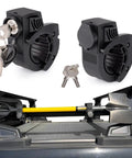 Shovel Holder With Rubber Grip Mount Kit With Lock Fits 0.79 To 1.79 Inch Tool Handles Quick Release On Rooftop Rack