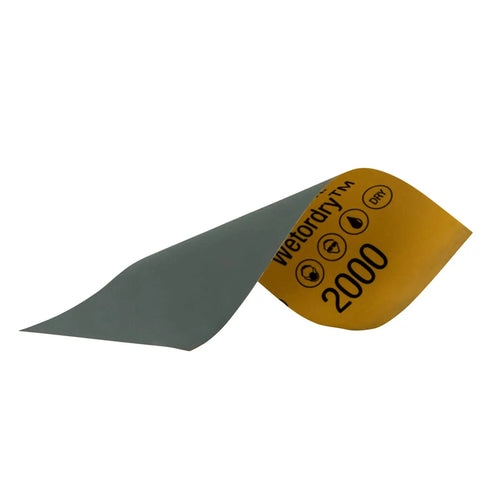 2000 Grit Sandpaper For Wet And Dry Polishing Of Clear Coat And Light Scratches Three And Two Thirds Inch By Nine Inch Sheet